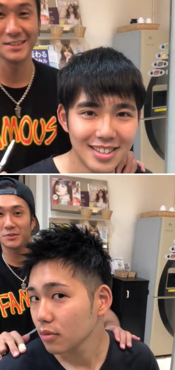 Changes before and after people who went to the stylist 