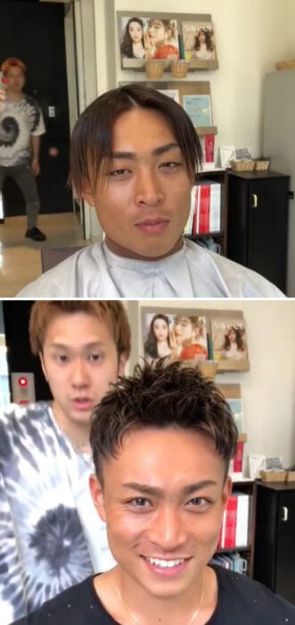 Cambios antes y después de personas que fueron al estilista 