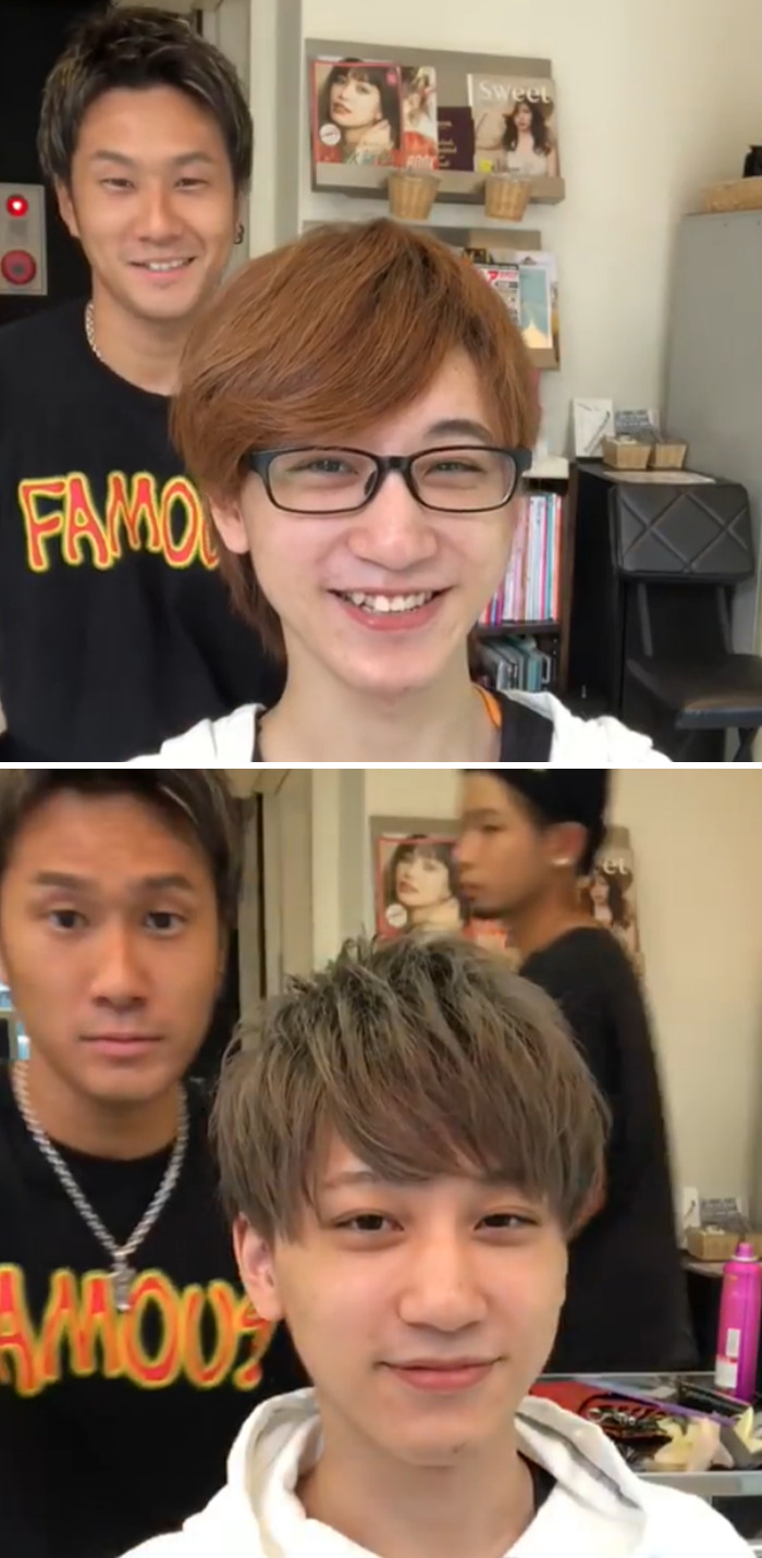 Changes before and after people who went to the stylist 