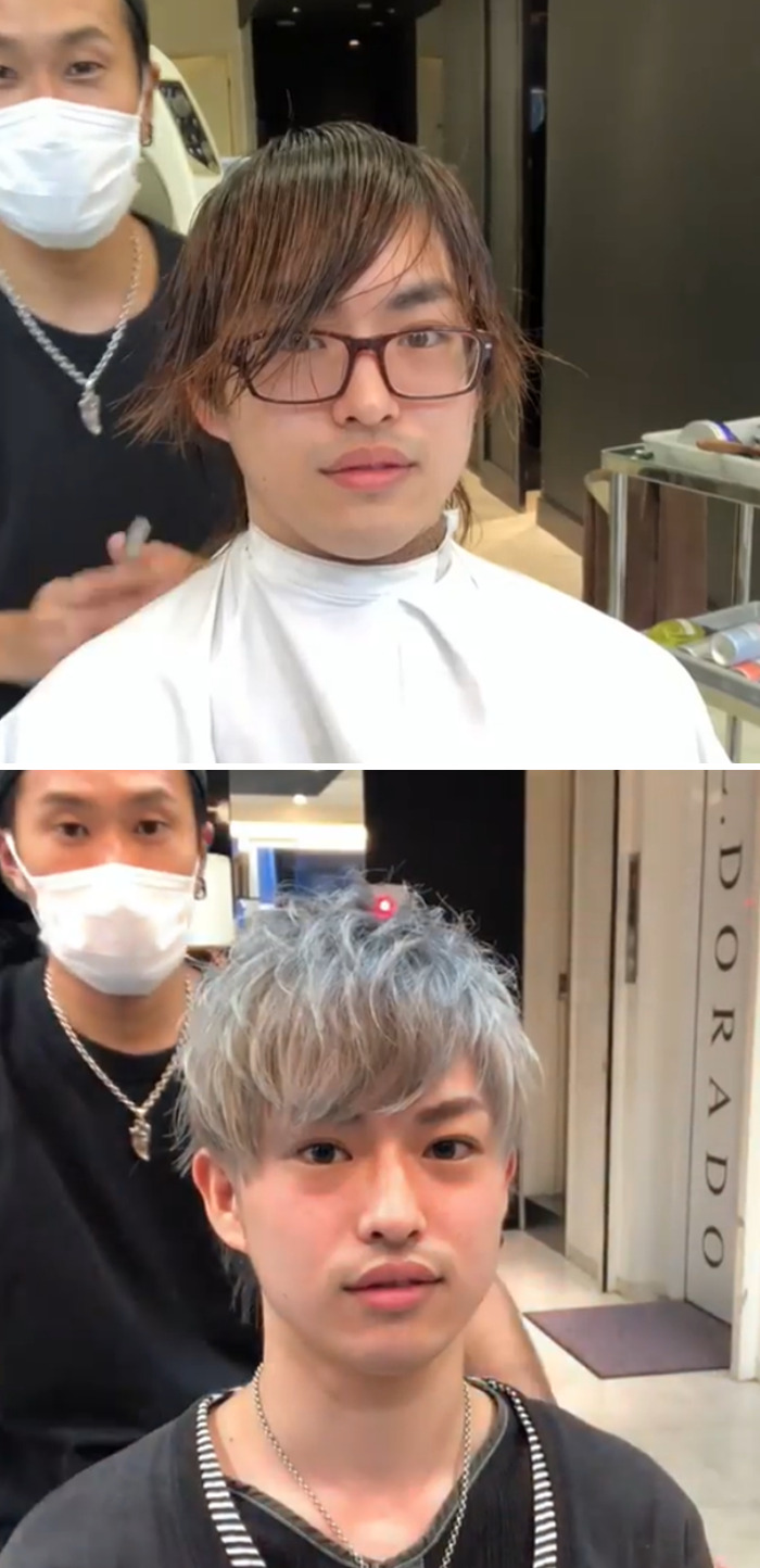 Changes before and after people who went to the stylist 