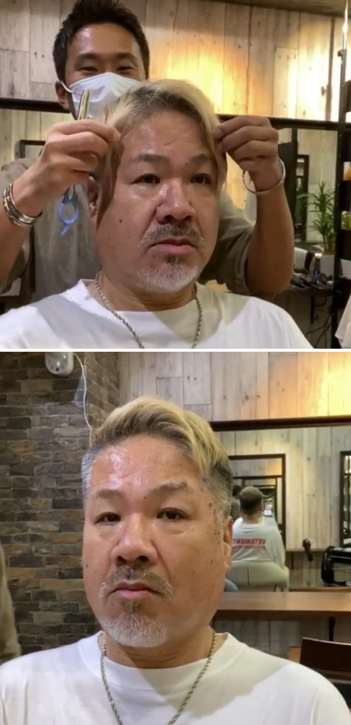Changes before and after people who went to the stylist 