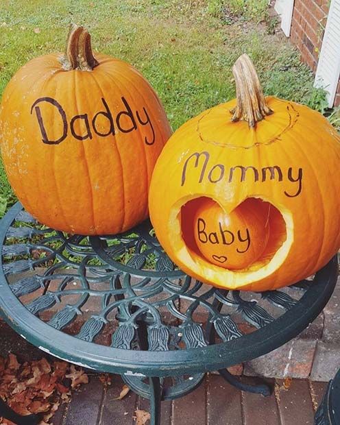 Decorative pumpkins; 18 ideas to celebrate your baby shower on Halloween