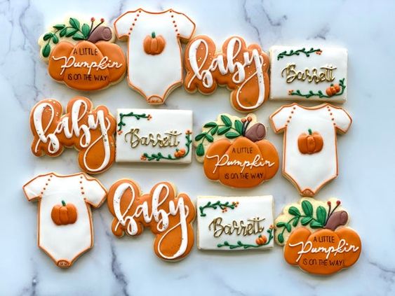 Butter Cookies; 18 Ideas to Celebrate Your Baby Shower on Halloween