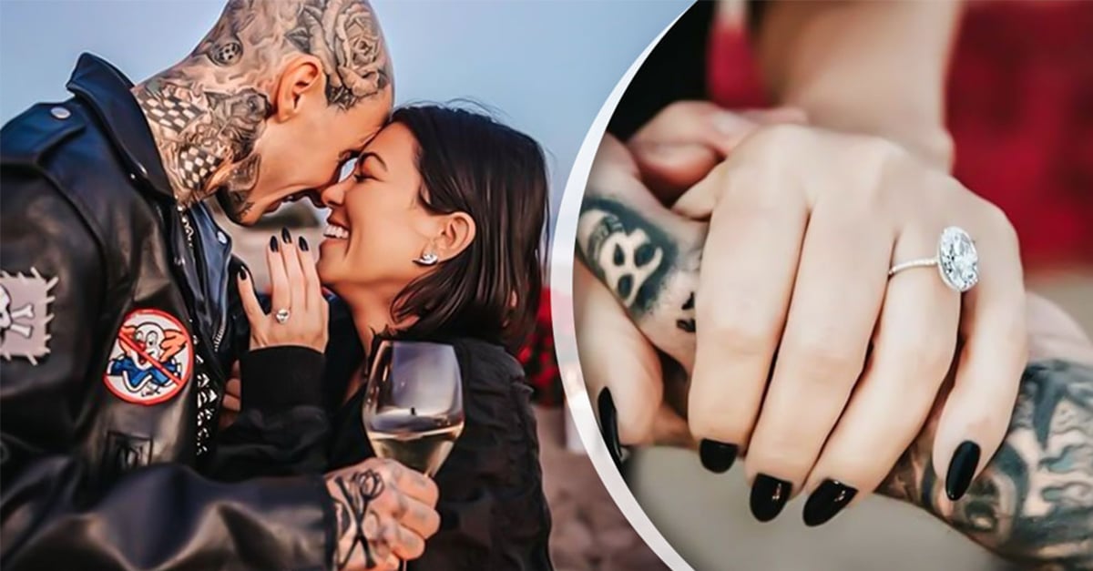 Kourtney finally shared the photos of her engagement and they have all the magic of the moment