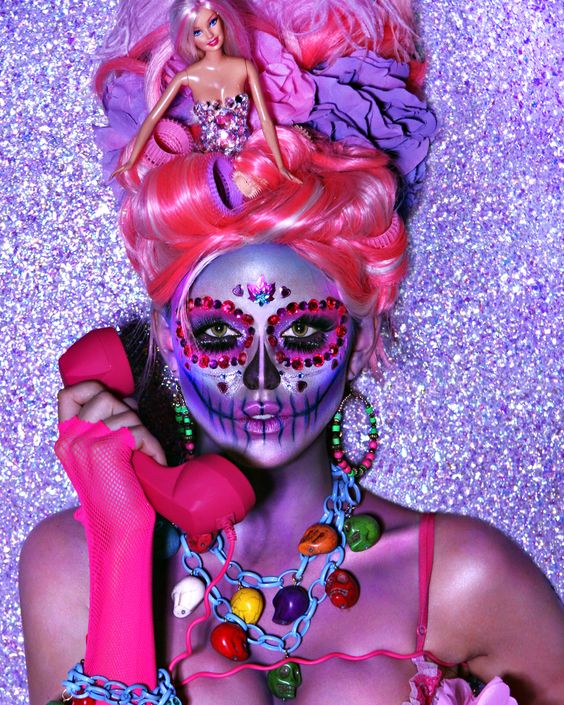 catrina estilo Lady Gaga ;18 Maquillajes de catrina glam para brillar esta Noche de brujas