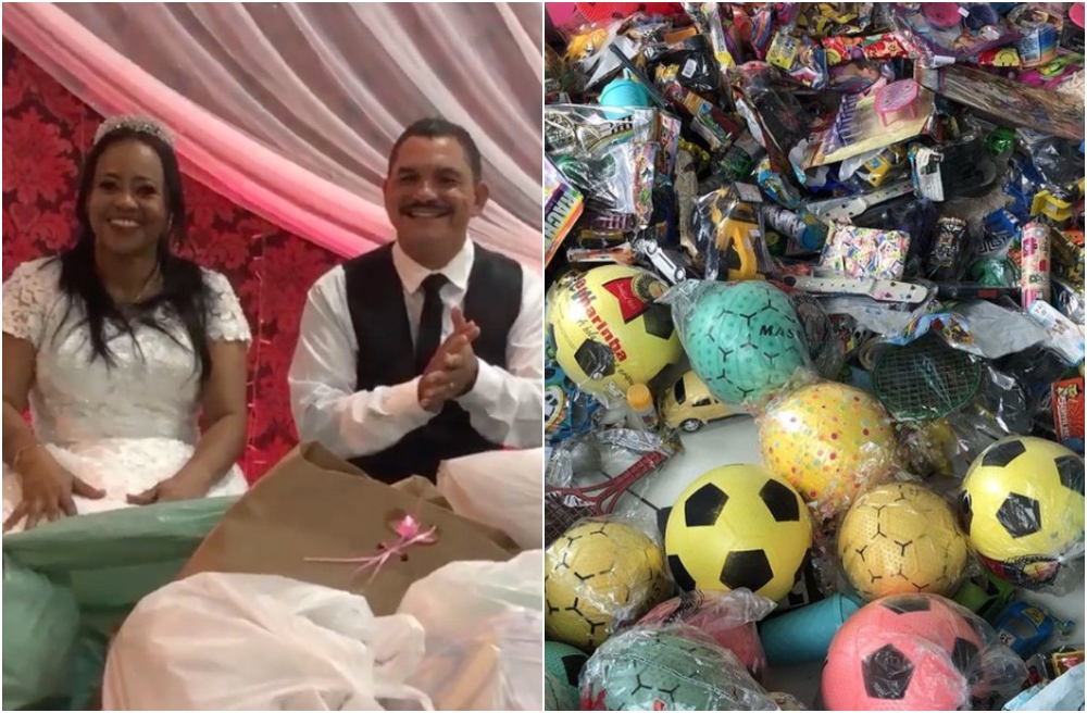 Piden juguetes para niños como regalo de bodas para donarlo