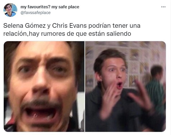 Tuit sobre Selena Gómez y Chris Evans son vistos juntos y Twitter ya reaccionó con memes