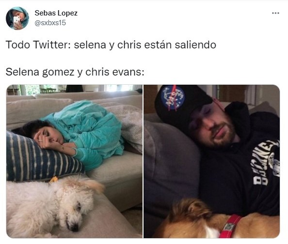 Tuit sobre Selena Gómez y Chris Evans son vistos juntos y Twitter ya reaccionó con memes