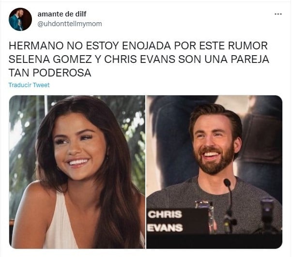 Tuit sobre Selena Gómez y Chris Evans son vistos juntos y Twitter ya reaccionó con memes