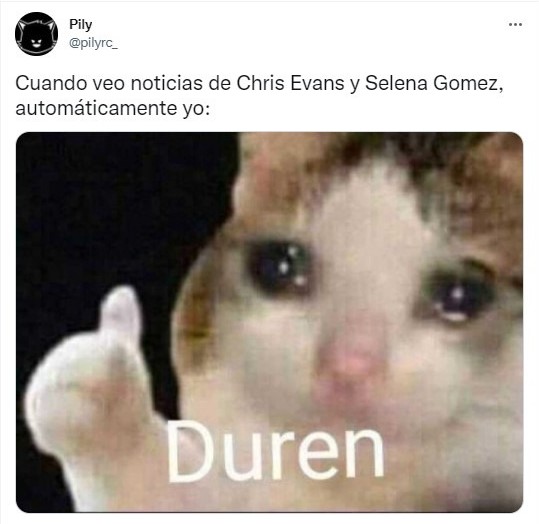 Tuit sobre Selena Gómez y Chris Evans son vistos juntos y Twitter ya reaccionó con memes