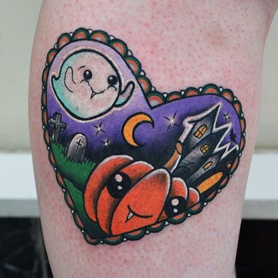 calabaza ;Tatuajes lindos para Halloween