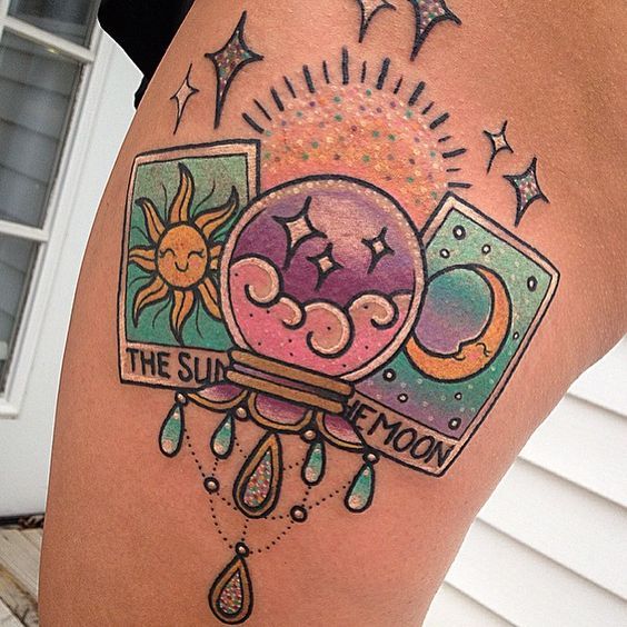 tarot; cute tattoos for Halloween