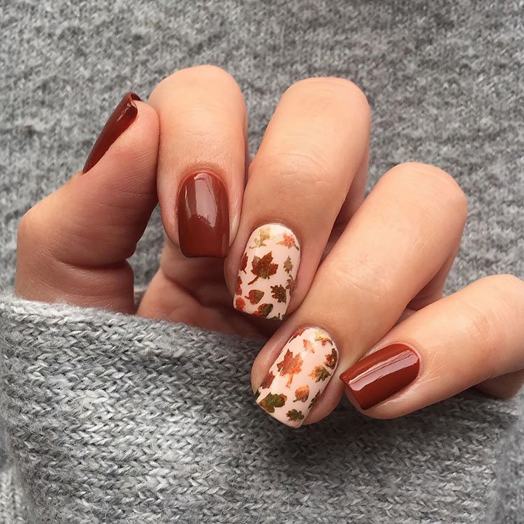 25 ideas de uñas cortitas para tu linda manicura de otoño