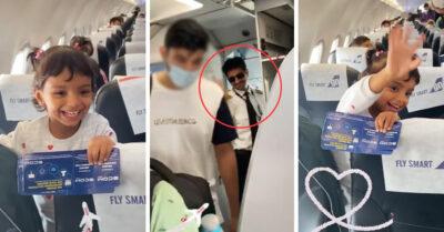 Niña se sorprende al descubrir que su papá es el piloto del avión en el que viajaba