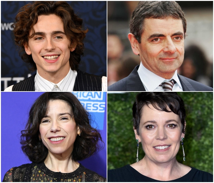 Timothée Chamalet, Rowan Atkinson, Sally Hawkins and Oscar winner Olivia Colman