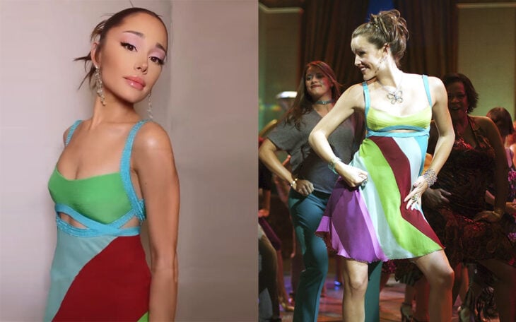 Ariana Grande recreando el iconico look de jennifer garner en como si tuviera 30 