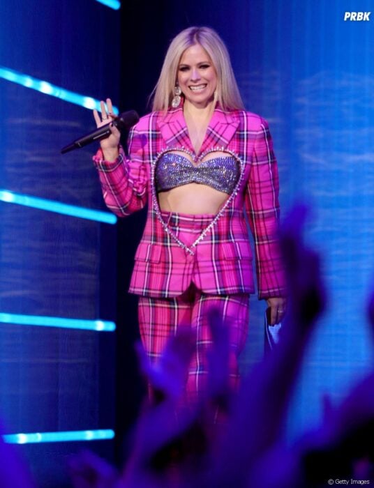 Avril Lavigne durante los premios MTV 