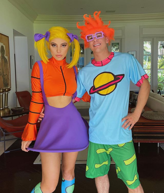 Celebrities showing off their costumes on Halloween 