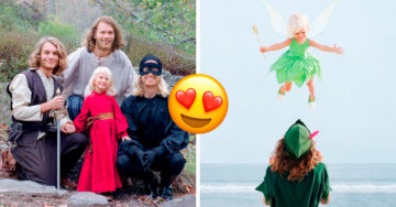 3 Bellos hermanos se disfrazan cada año para festejar lo mucho que su hermanita ha crecido