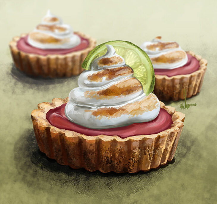 Ilustraciones inspiradas en postres y comida 