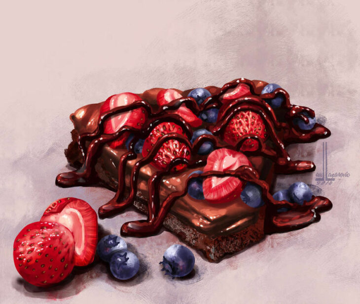 Ilustraciones inspiradas en postres y comida 