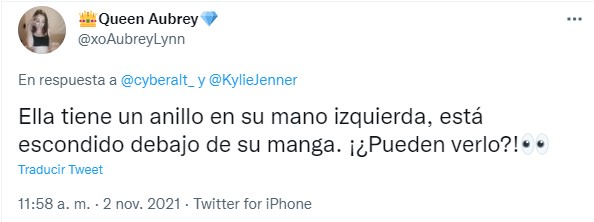 Comentarios en twitter sobre el posible matrimonio de Kylie Jenner 