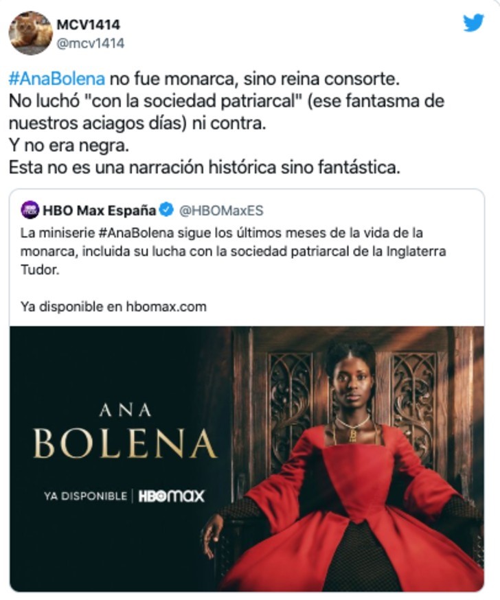 Tuit sobre La nueva Ana Bolena causa polémica