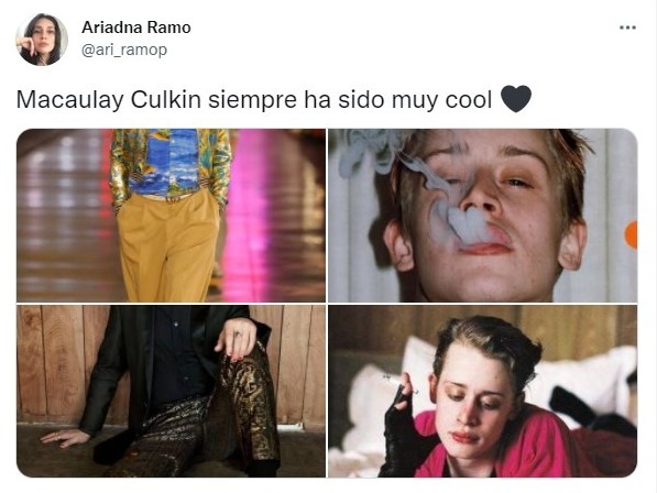 Tweet about Macaulay Culkin surprises on Gucci catwalk