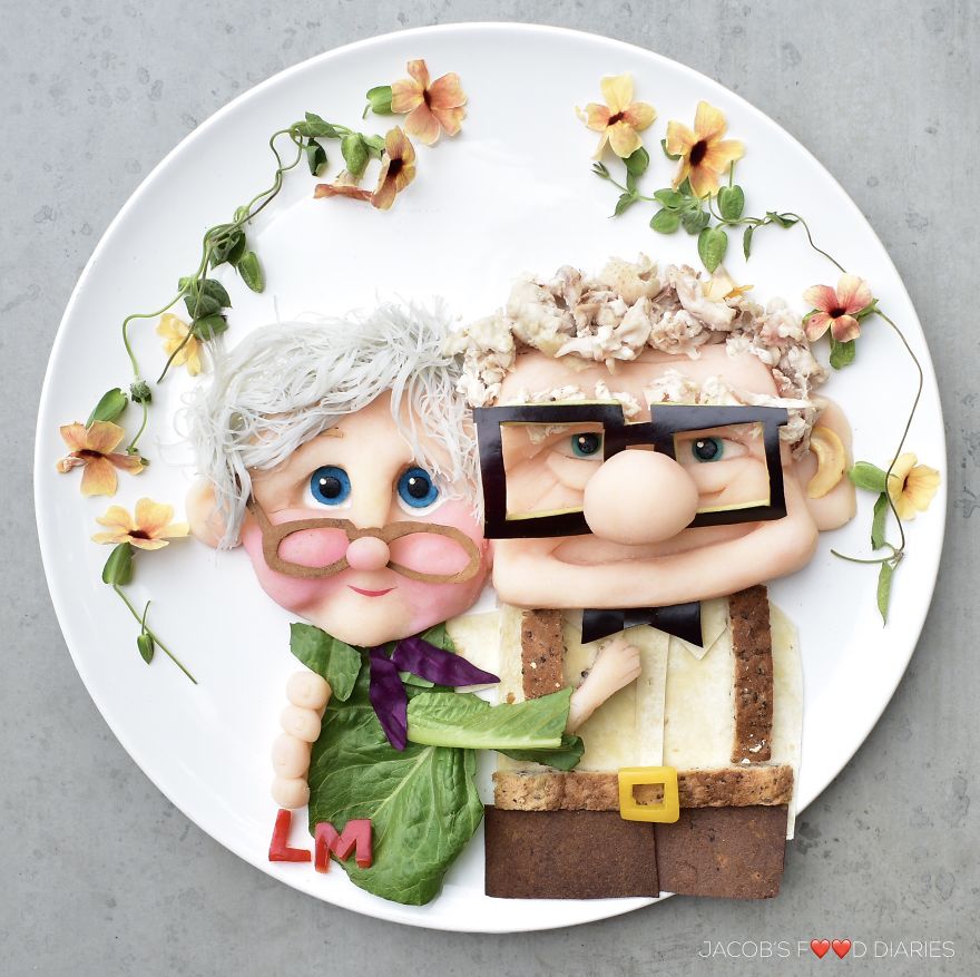 Personajes de Up; Convierte la comida de su hijo en dibujos animados y todo quieren probar sus platillos