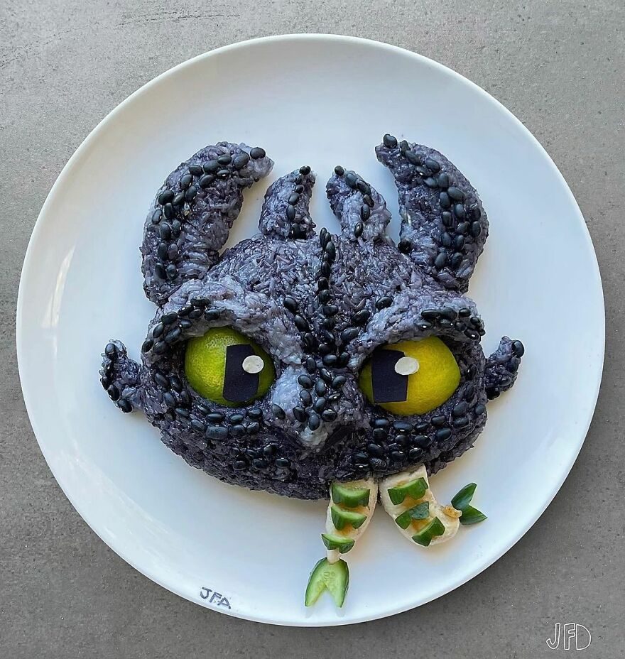 Toothless;  Turn your child's food into cartoons and everyone wants to try your dishes