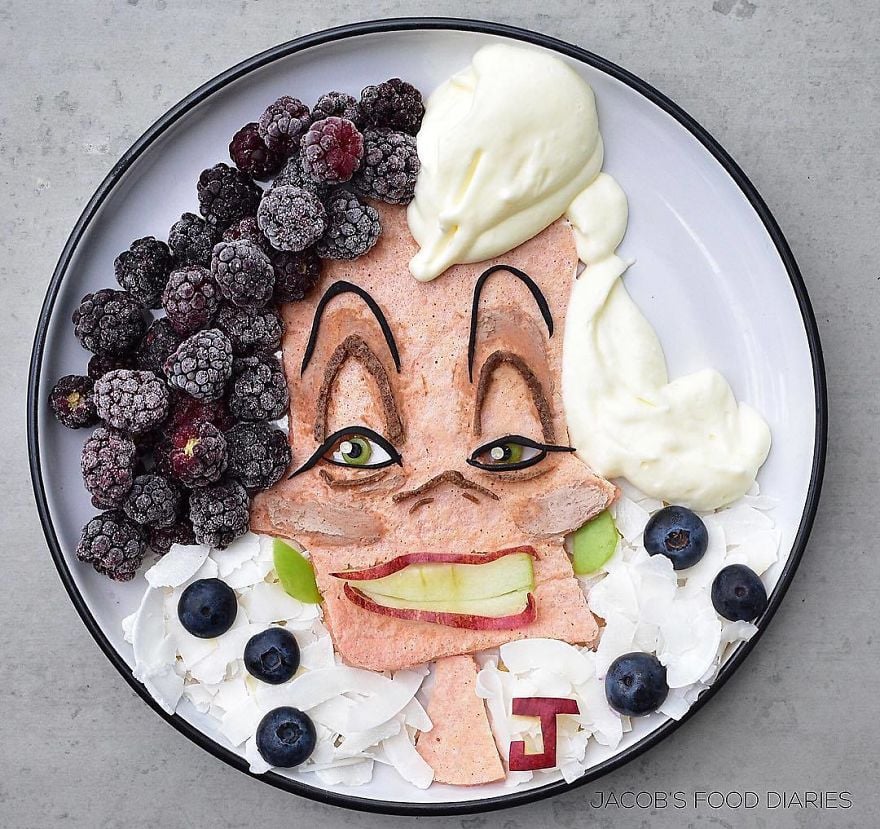 Cruella; Convierte la comida de su hijo en dibujos animados y todo quieren probar sus platillos