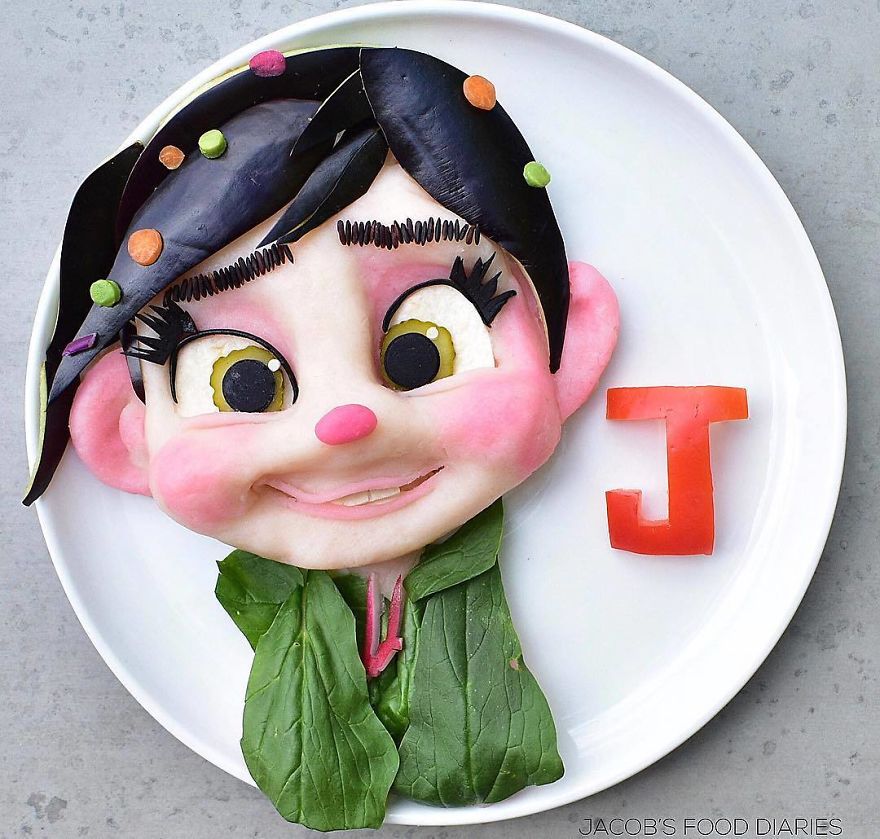 Vanellope; Convierte la comida de su hijo en dibujos animados y todo quieren probar sus platillos