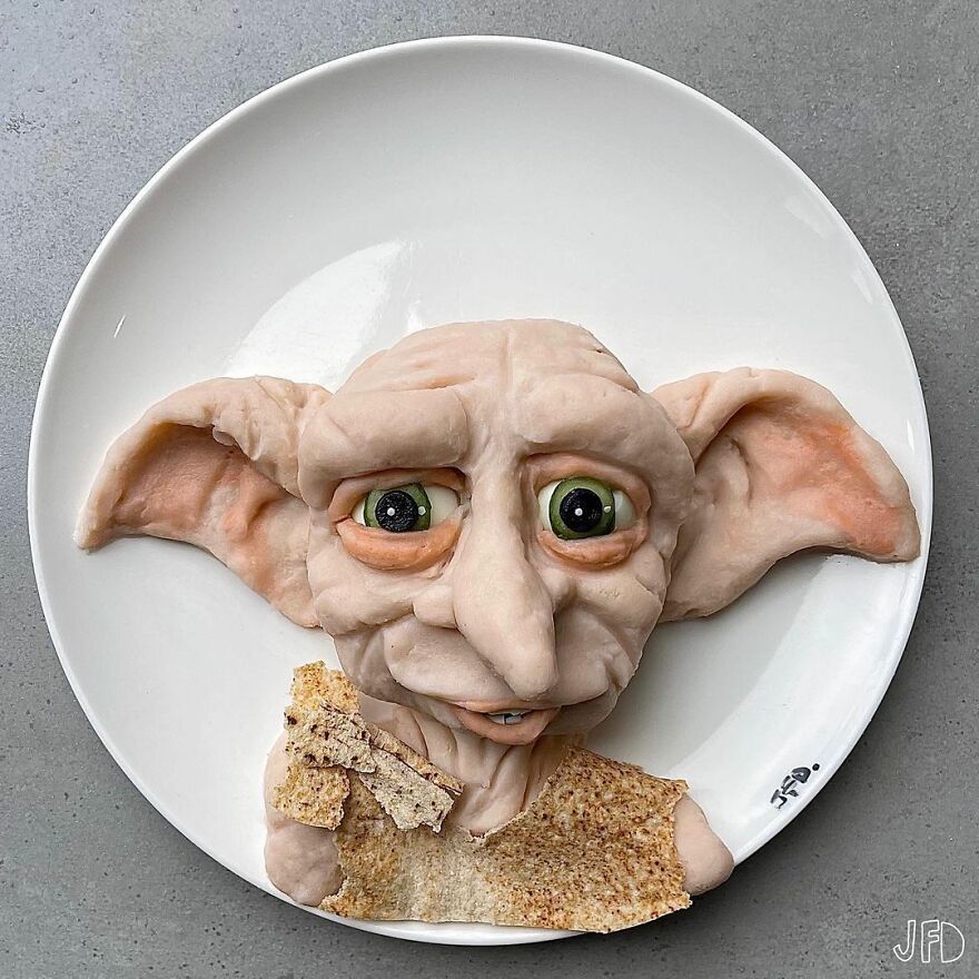 Dobby; Convierte la comida de su hijo en dibujos animados y todo quieren probar sus platillos