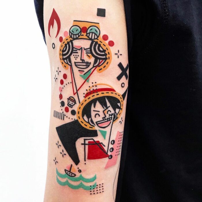 Anime One Piece ;Artista crea hermosos tatuajes que te cautivarán a simple vista