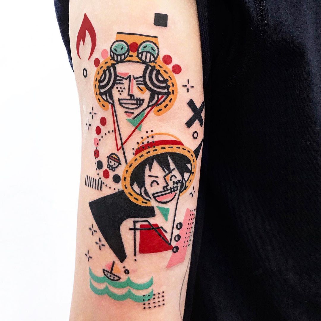 Anime One Piece; Artist creates beautiful tattoos that will captivate you with the naked eye