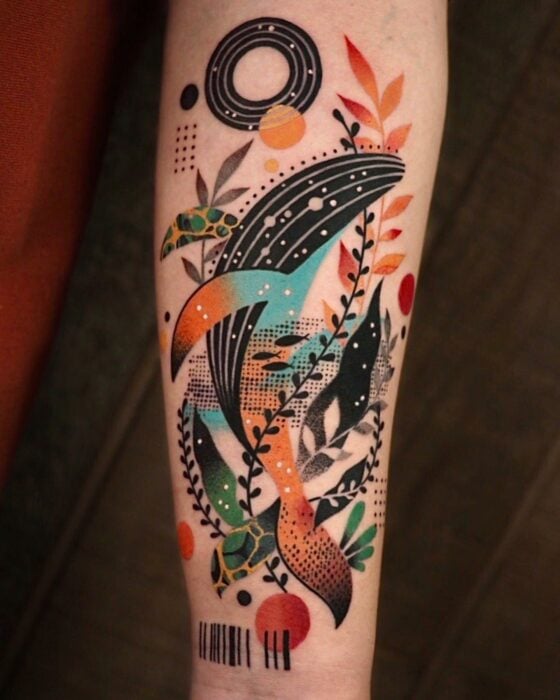 ballena ;Artista crea hermosos tatuajes que te cautivarán a simple vista