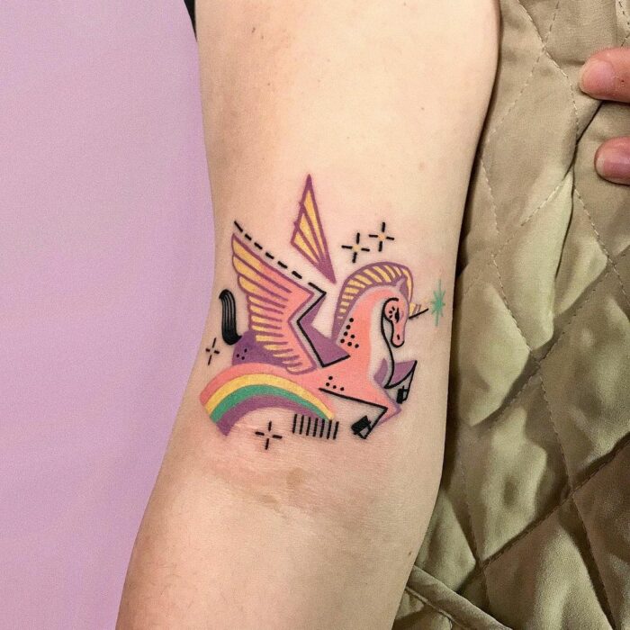 Pegaso ;Artista crea hermosos tatuajes que te cautivarán a simple vista