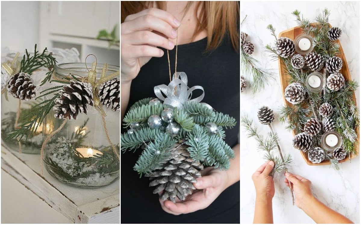 pine nut crafts;  Christmas decoration trends 2021