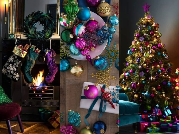 Colorful decoration;  Christmas decoration trends 2021