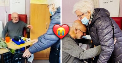 Abuelitos se reencontraron tras separarse para vencer el covid-19 y el momento fue mágico