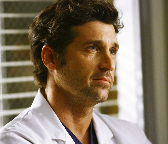 scenes from Grey's Anatomy with Patrick Dempsey and Ellen Pompeo