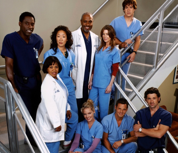 scenes from Grey's Anatomy with Patrick Dempsey and Ellen Pompeo