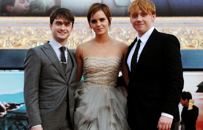 Rupert Grint, Daniel Radcliffe y Emma Watson