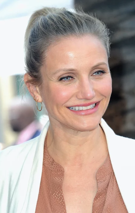 photo of the face of actress Cameron Diaz smiling 