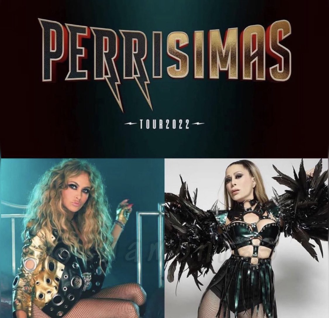 Alejandra Guzmán and Paulina Rubio in a concert