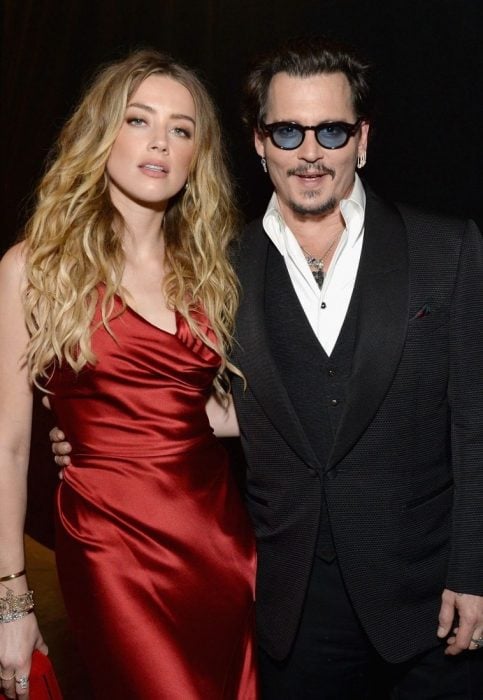 Fotografía de Johnny Depp y su ex esposa Amber Heard