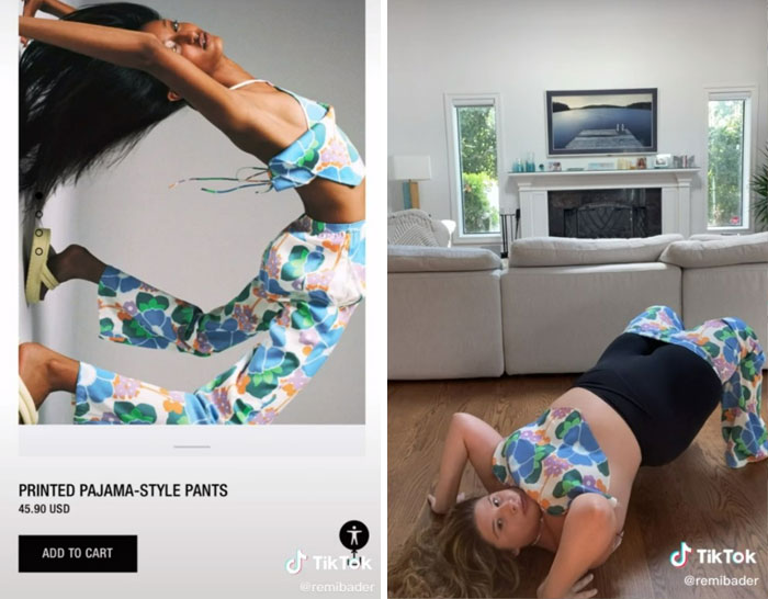 contorted girl; Recreate poses of Zara models to show how ridiculous they are