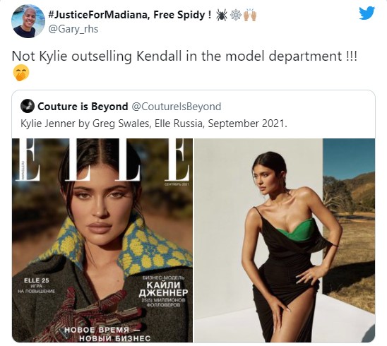 Comentarios en Twitter sobre la comparación de kendall con kylie 