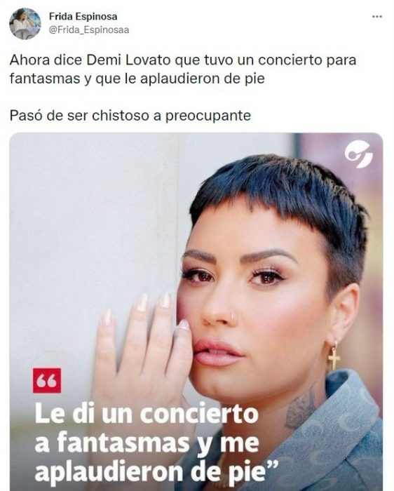 Meme Demi Lovato ofrece concierto para fantasmas