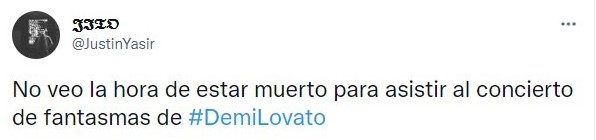 Meme Demi Lovato ofrece concierto para fantasmas